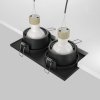 Lampa wbudowana wpuszczana w sufit 2-płomienna aluminiowa czarna prostokąt Zoom MAYTONI DL033-2-02B